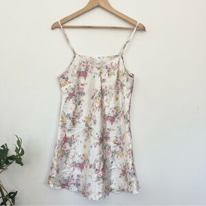 Avid Love Floral Spaghetti Strap Slip Nightie Nightgown Pajamas Intimates Sz SM